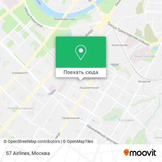 Карта S7 Airlines