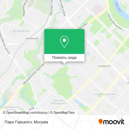 Карта Парк Горького