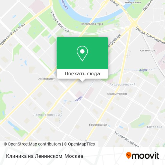 Карта Клиника на Ленинском