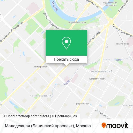 Карта Молодежная (Ленинский проспект)