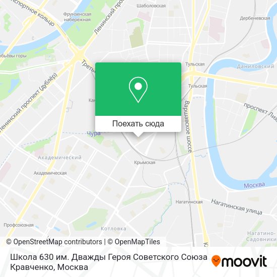 Карта Школа 630 им. Дважды Героя Советского Союза Кравченко