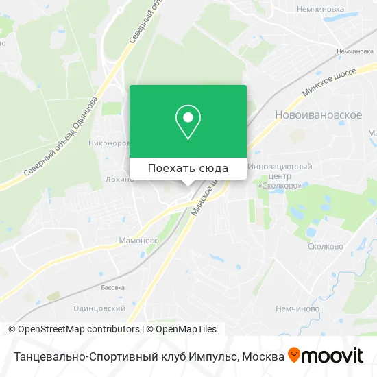 Карта Танцевально-Спортивный клуб Импульс