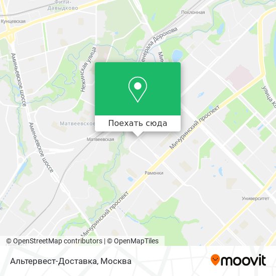 Карта Альтервест-Доставка