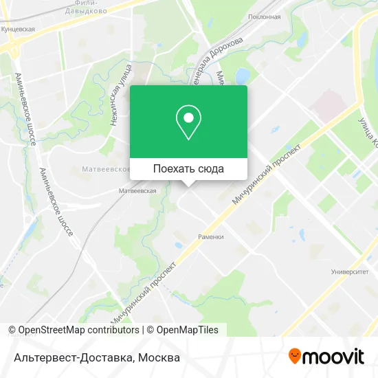 Карта Альтервест-Доставка