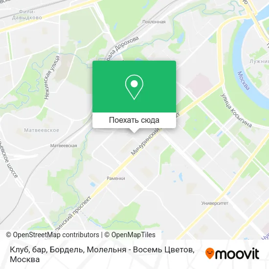 Карта Клуб, бар, Бордель, Молельня - Восемь Цветов