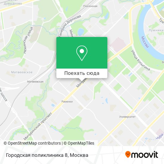 Карта Городская поликлиника 8