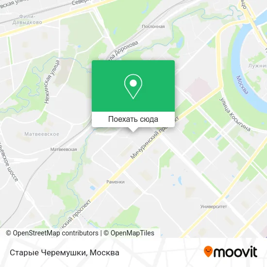 Карта Старые Черемушки