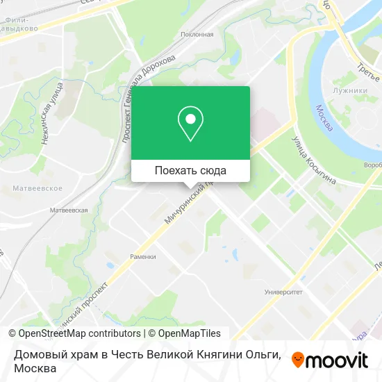 Карта Домовый храм в Честь Великой Княгини Ольги