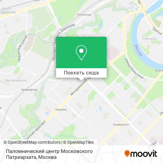 Карта Паломнический центр Московского Патриархата