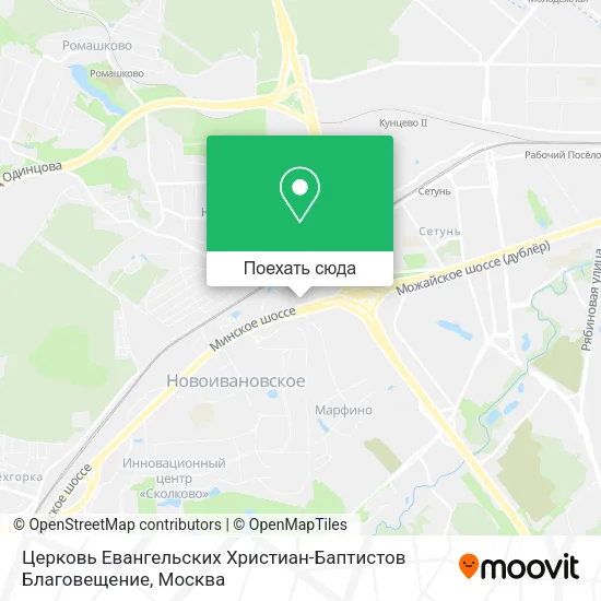 Карта Церковь Евангельских Христиан-Баптистов Благовещение