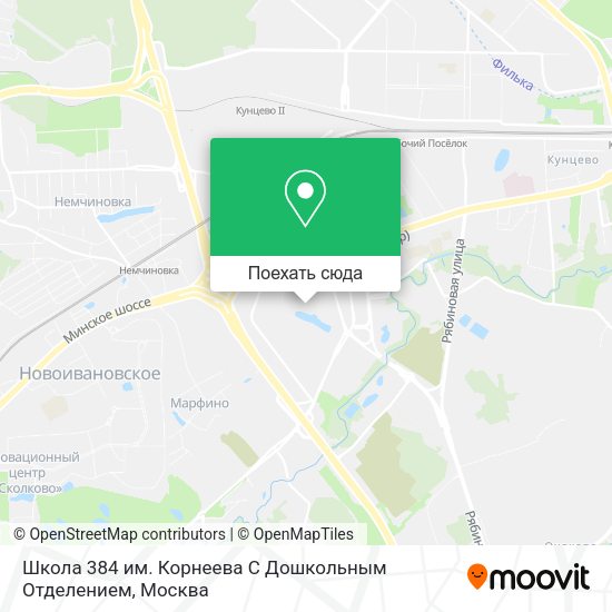 Карта Школа 384 им. Корнеева С Дошкольным Отделением