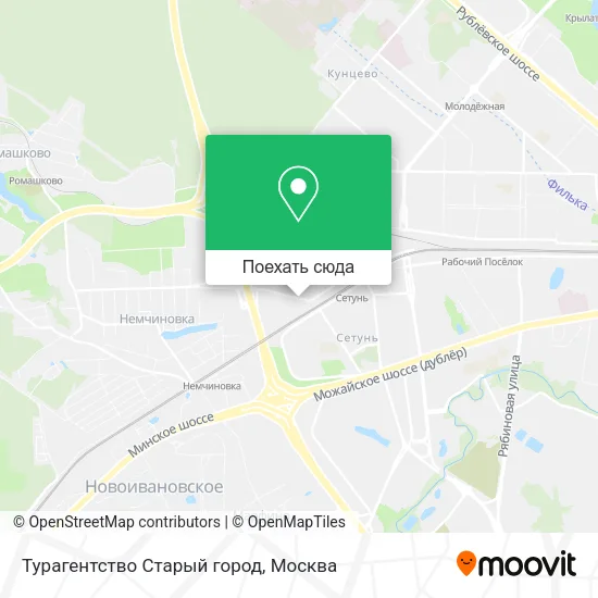 Карта Турагентство Старый город
