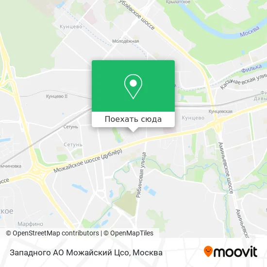 Карта Западного АО Можайский Цсо