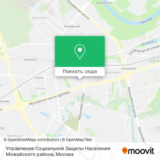 Карта Управление Социальной Защиты Населения Можайского района