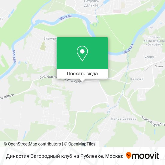 Карта Династия Загородный клуб на Рублевке