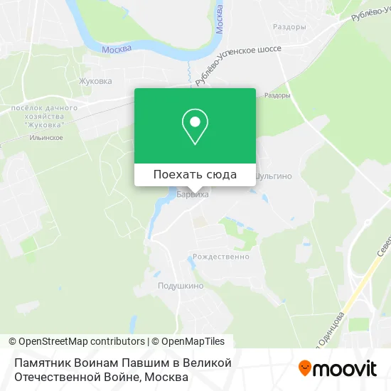 Карта Памятник Воинам Павшим в Великой Отечественной Войне