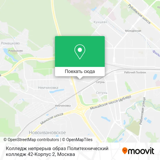 Карта Колледж непрерыв образ Политехнический колледж 42-Корпус 2