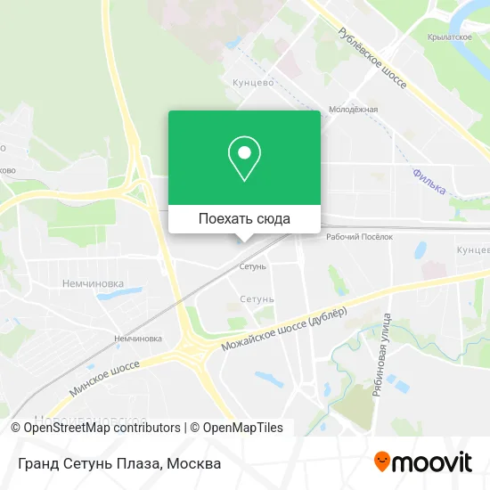 Карта Гранд Сетунь Плаза