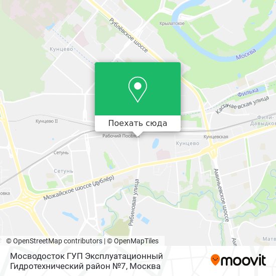 Карта Мосводосток ГУП Эксплуатационный Гидротехнический район №7