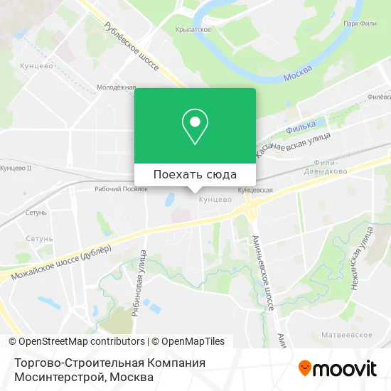Карта Торгово-Строительная Компания Мосинтерстрой