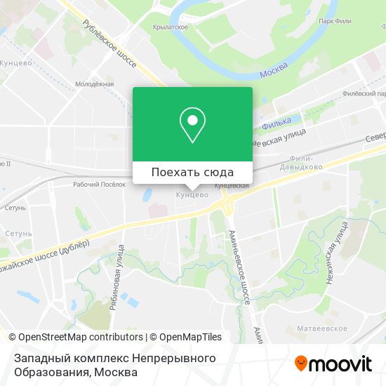 Карта Западный комплекс Непрерывного Образования