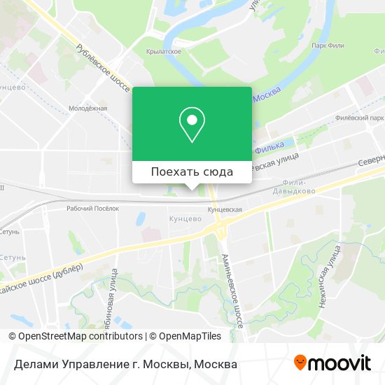 Карта Делами Управление г. Москвы