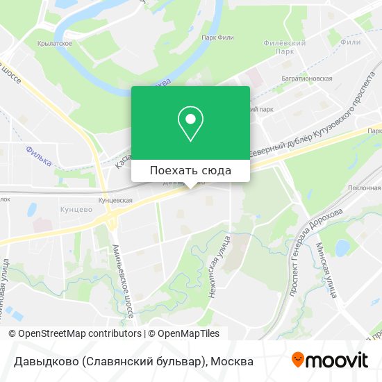 Карта Давыдково (Славянский бульвар)