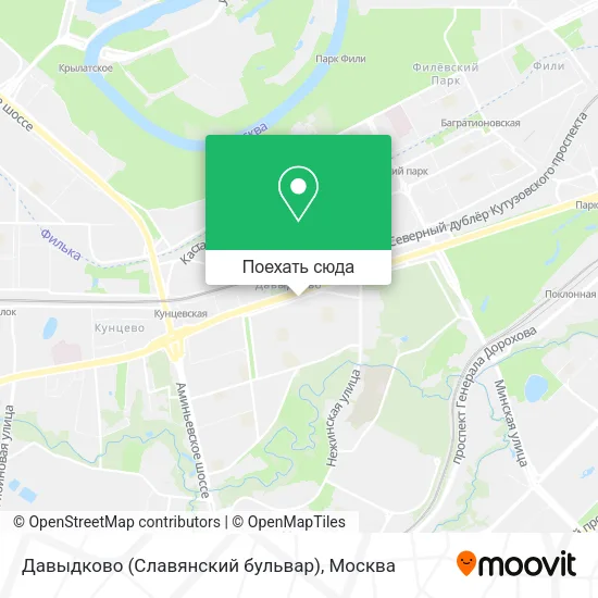 Карта Давыдково (Славянский бульвар)