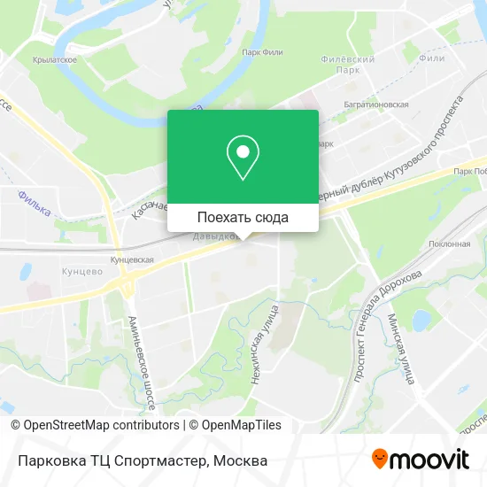 Карта Парковка ТЦ Спортмастер