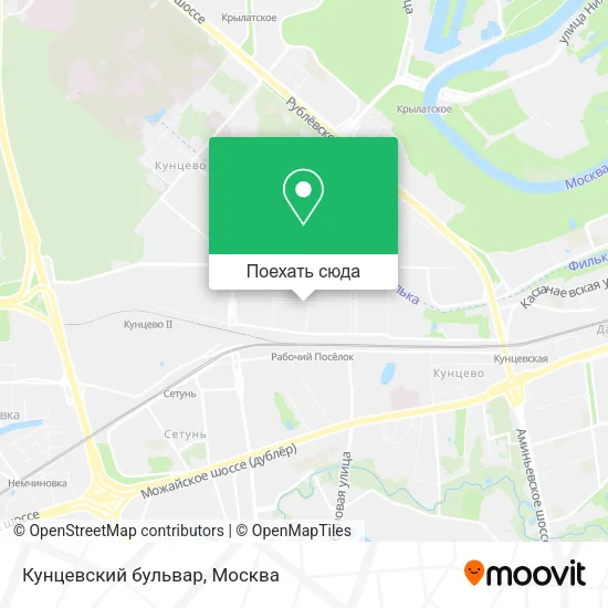 Карта Кунцевский бульвар