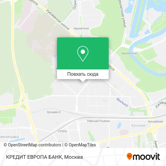 Карта КРЕДИТ ЕВРОПА БАНК