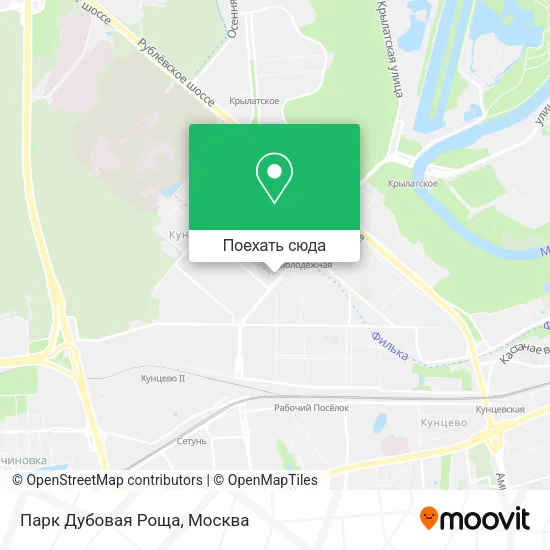 Карта Парк Дубовая Роща
