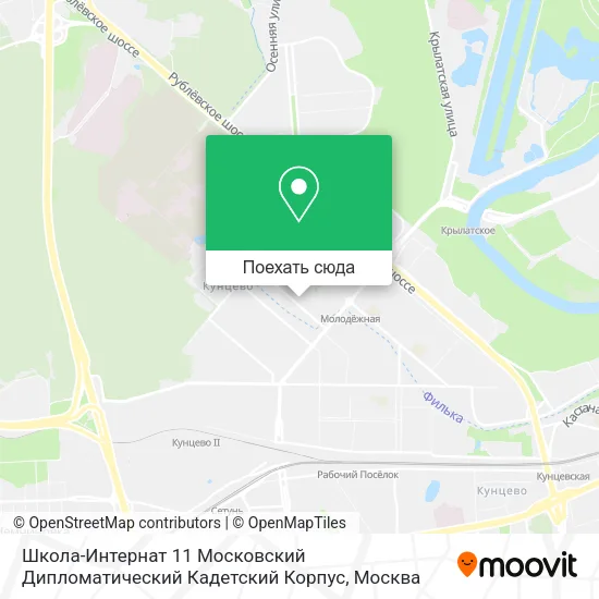 Карта Школа-Интернат 11 Московский Дипломатический Кадетский Корпус