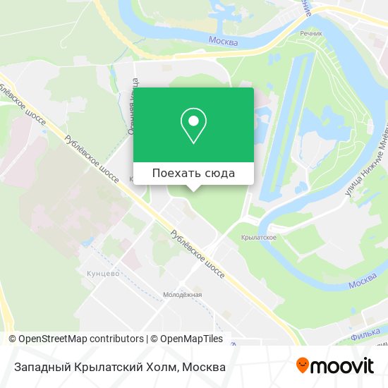 Карта Западный Крылатский Холм