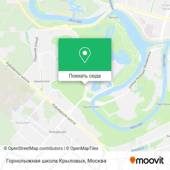 Карта Горнолыжная школа Крыловых