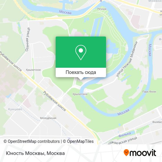 Карта Юность Москвы