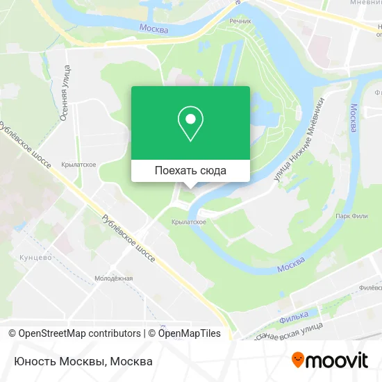 Карта Юность Москвы
