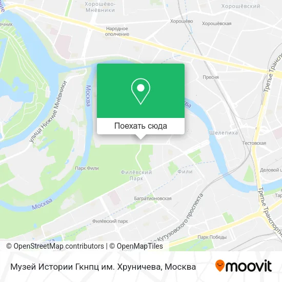 Карта Музей Истории Гкнпц им. Хруничева
