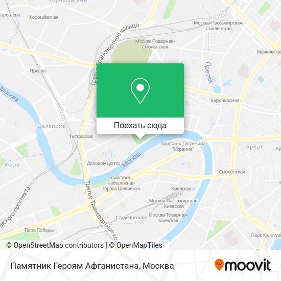 Карта Памятник Героям Афганистана