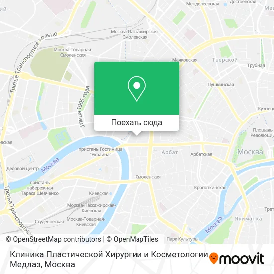 Карта Клиника Пластической Хирургии и Косметологии Медлаз