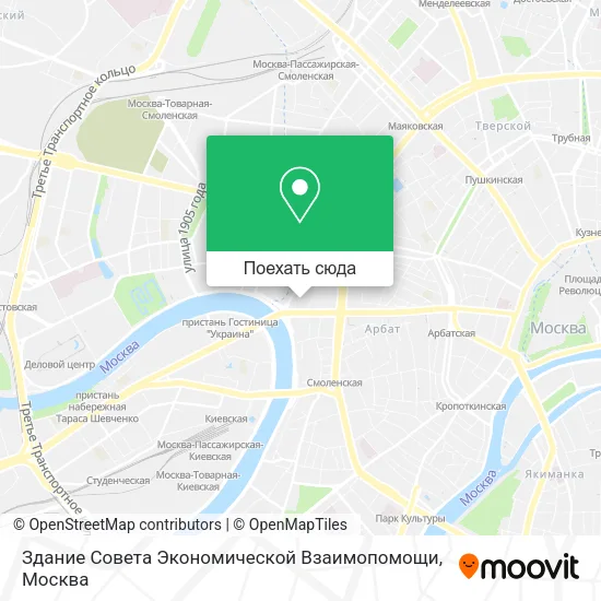 Карта Здание Совета Экономической Взаимопомощи