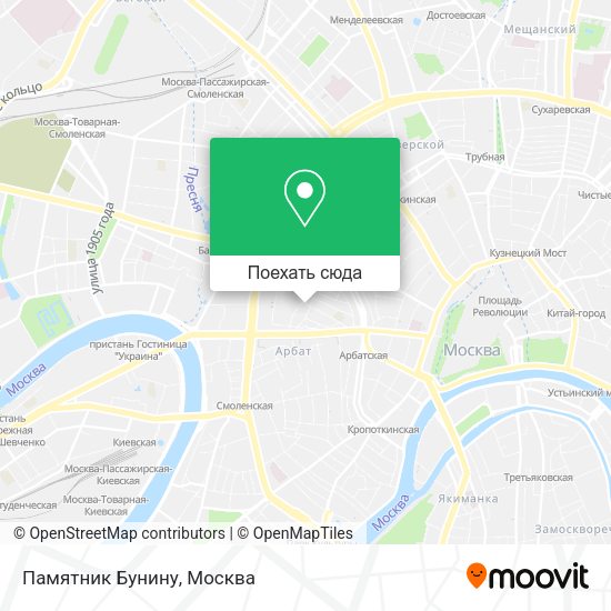 Карта Памятник Бунину