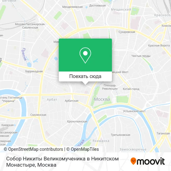 Карта Собор Никиты Великомученика в Никитском Монастыре