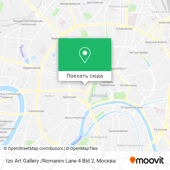 Карта Izo Art Gallery /Romanov Lane 4 Bld 2
