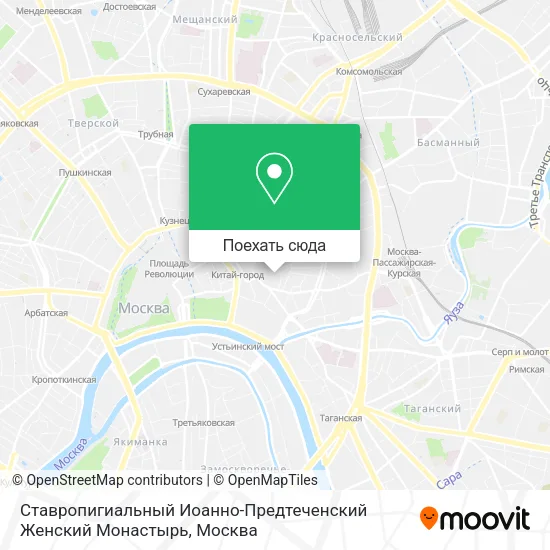 Карта Ставропигиальный Иоанно-Предтеченский Женский Монастырь