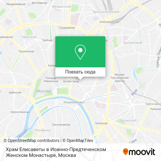 Карта Храм Елисаветы в Иоанно-Предтеченском Женском Монастыре