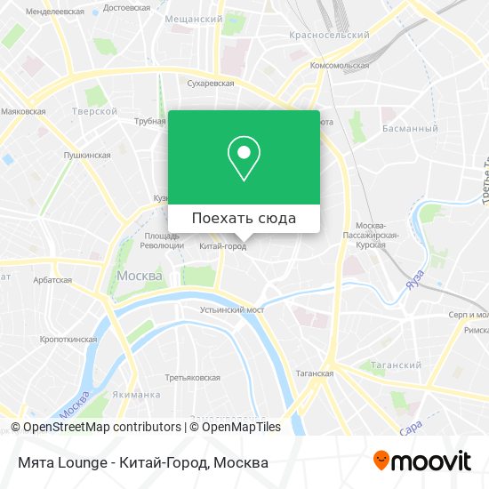 Карта Мята Lounge - Китай-Город