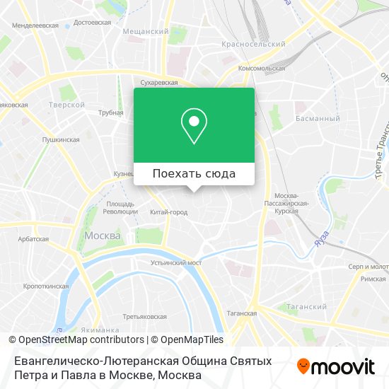 Карта Евангелическо-Лютеранская Община Святых Петра и Павла в Москве