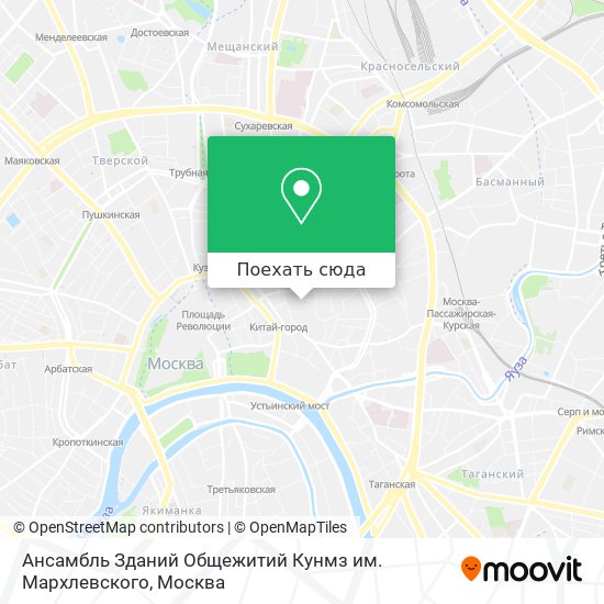 Карта Ансамбль Зданий Общежитий Кунмз им. Мархлевского