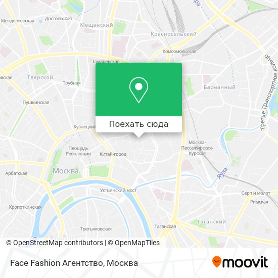 Карта Face Fashion Агентство